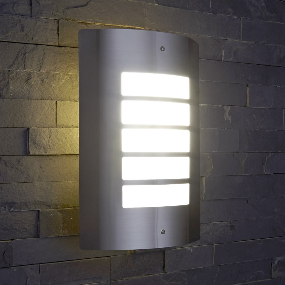 Biard Orleans Brushed Steel Outdoor Wall Light - Biard Orleans Outdoor Wall Light - Brushed Steel